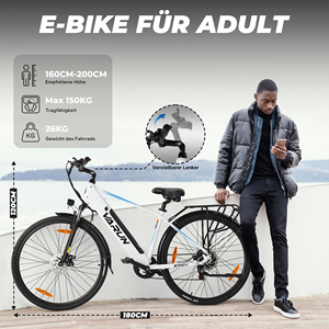 Bicicleta Eléctrica de Alta Calidad de 750w, Bicicleta Híbrida de 700c, 48v, 7 Velocidades, Stock Europeo, Bicicleta Eléctrica Integrada de Aluminio S700-1 - Product Image 5