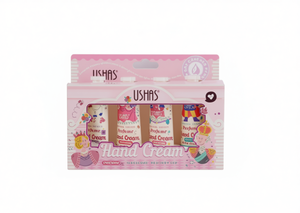 Crema de manos Ushas, crema hidratante herbal para piel normal de adultos, fragancia floral, set de 4 piezas - Product Image 1