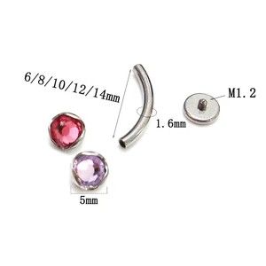 2025 elegante ombligo anillo tendencia sexo cristal ombligo plátano ASTM F136 <span class=keywords><strong>titanio</strong></span> acero cuerpo <span class=keywords><strong>Piercing</strong></span> joyería al por mayor - Product Image 4