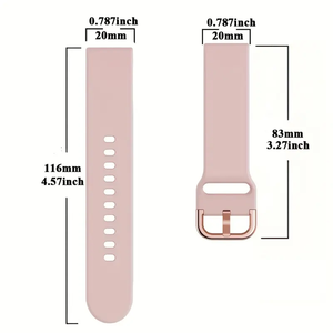 Correa de Silicona para Reloj Inteligente con Hebilla Dorada Rosa para Mujer, Compatible con <span class=keywords><strong>Amazfit</strong></span> <span class=keywords><strong>GTS</strong></span> 4/Bip <span class=keywords><strong>3</strong></span> Pro/GTR Mini - Product Image 2