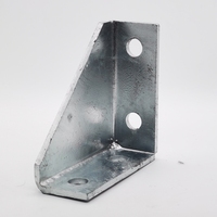 Support d'angle structurel galvanisé de haute qualité avec plaque de renfort pour montage d'équipements lourds et rayonnages industriels