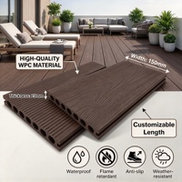 Plancher composite extérieur à âme pleine en WPC de 2e génération, fabriqué à Foshan, Chine, pour projets à l'étranger, approvisionnement unique