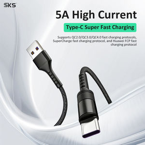 Câble de charge rapide 5A USB-A vers Type-C en nylon tressé avec alliage d'aluminium ovale <span class=keywords><strong>pour</strong></span> ordinateur, imprimante et écouteurs iOS - Product Image 3