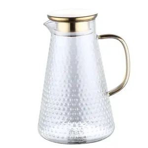 เหยือกแก้วพร้อมฝาปิดสแตนเลส,เหยือกใส่น้ำร้อนน้ำเย็นเหยือกใส่เครื่องดื่มชาและน้ำผลไม้