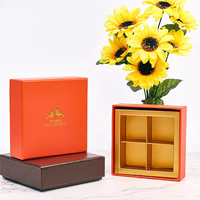 Boîte cadeau en carton rigide de luxe avec séparateurs, 4 compartiments, pour chocolats, bonbons, dattes, petite boîte à chocolat, personnalisable avec logo