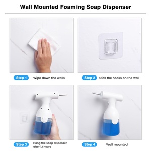 Rechargeable Smart Electric Foam Soap Dispenser 11.8oz/350ml Adjustable Nozzle Wall <b>Mount</b> Refillable Foaming Soap Bottle - Product Image 5