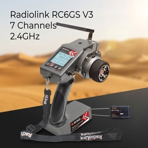 Radiolink RC6GS V3 7 canaux 2,4 GHz Émetteur radio RC avec récepteur gyroscopique R7FG 8S Télémétrie 600m pour voiture et <span class=keywords><strong>bateau</strong></span> RC - Product Image 1