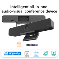 Bar Konferensi Video All-in-One 4K 60fps dengan Zoom Digital 5X, AI Framing, BYOM 120 Derajat untuk Kolaborasi Ruang Rapat Kecil