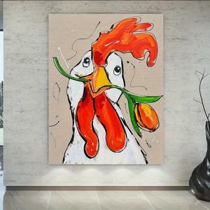 <span class=keywords><strong>Peinture</strong></span> décorative sans cadre de <span class=keywords><strong>coq</strong></span> fantaisiste de marque Diytree pour la décoration de la cuisine, de la maison et du restaurant - Product Image 5