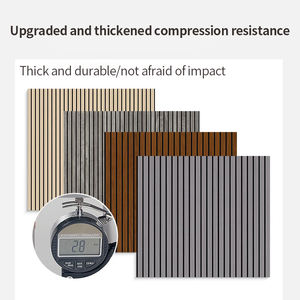 Panneau mural 3D imitation bois autocollant, design à lattes en relief, géométrique, imperméable, décoration pour mur de télévision, salon, divertissement - Product Image 5