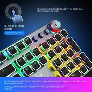 F2088 Mechanische Gaming Toetsenbord Anti-Ghosting 104 Plating Blauwe Schakelaar Bedraad Gemengd Verlicht Toetsenbord Voor Game Laptop Pc - Product Image 3
