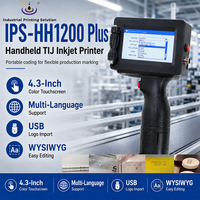Imprimante jet d'encre TIJ IPS-HH1200 Plus 12,7 mm, 1 à 8 lignes, 1000 messages, pour codage sur cartons, bouteilles, feuilles métalliques, haute productivité, faible bruit