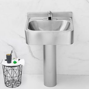 Évier sur pied moderne en acier inoxydable 304, lavabo extérieur autoportant pour jardin, lavabo intégré pour balcon, pour maison et hôtel, 50 cm - Product Image 2