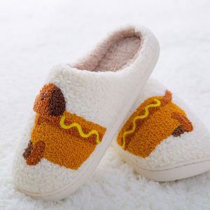 Pantuflas para Mujer, Mayoristas, Pantuflas Personalizadas con Diseño de Dachshund, Pantuflas de Felpa para Invierno, Pantuflas Peludas para el Hogar - Product Image 2