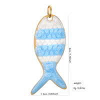 Pendentifs Manna multiples en acier inoxydable, motif poissons d'été vifs, pour la fabrication de colliers et boucles d'oreilles