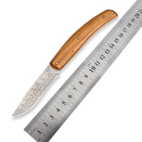 Couteau pliant populaire de haute qualité, couteau de poche de survie en plein air manche en bois d'olive