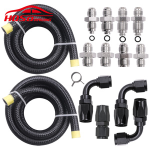 HOSO RACING ชุดท่อปั๊มพวงมาลัยพาวเวอร์ 551082 สีดำสีเงินสากลสำหรับการดัดแปลงรถยนต์ - Product Image 1