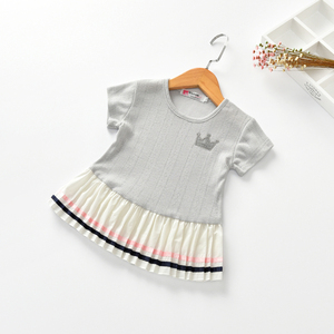 T-shirt décontracté d'été pour fille, col rond, avec patchwork, logo d'entreprise écologique, haute qualité, moins de 1 $ - Product Image 5