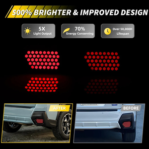 Nuevas Luces Reflectoras Traseras para <span class=keywords><strong>Subaru</strong></span> XV 2018-2023 <span class=keywords><strong>Outback</strong></span> 2015-2020, Reflector Trasero con Señal de Giro Dinámica, Luces de Freno y Niebla - Product Image 4
