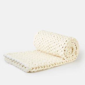 Großhandel 15lbs 20lbs 25 £ Atmungsaktive Mutli-Layered Garn Hand-Gestrickte Samt Gewichteten Decke für Helfen Erwachsene Tiefer schlaf - Product Image 5