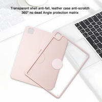 360 °   Étui magnétique rotatif pour iPad avec support détachable pour iPad Air 6 13" Pro 11 12.9 avec porte-crayon 2 en 1, coque amovible