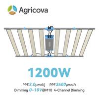 Lampe de culture LED commerciale d'intérieur Tritile 1200W IP65 PPE 3.0 Bloom 3960umol/S 4x6ft 4 canaux réglables pour la croissance des plantes