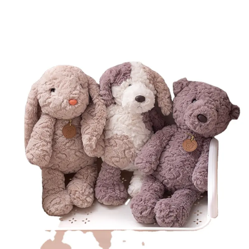 CE Custom Cute Nordic Teddy Bear Stuffed Dog Bunny Plush Stuffed animal Toy Baby Bed Decor Comforting Kid Gift Soothing Soft Toy