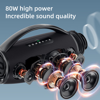 Altavoz Portátil de Alta Potencia ZEALOT S97 de 80 W, Batería Recargable de 16000 mAh, Nuevo Diseño Impermeable, Iluminación LED RGB para Exteriores