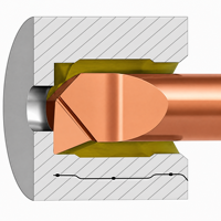 Outil de perçage en carbure de tungstène MUR pour l'usinage de l'acier sur centre CNC, outils de perçage de type suisse pour tour, petite ouverture, précision, vente en gros
