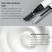 Stylo gel à sourcils étanche à double tête de marque privée, réglage clair des sourcils et pinceau de stratification sculptant pour le maquillage