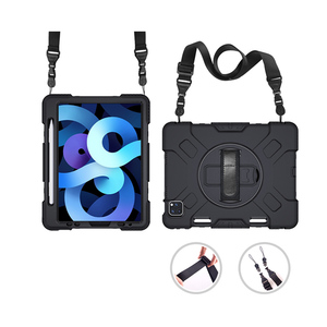 <span class=keywords><strong>Custodia</strong></span> per Tablet con Slot per penna in Silicone antiurto nero per <span class=keywords><strong>custodia</strong></span> per <span class=keywords><strong>Ipad</strong></span> <span class=keywords><strong>Air</strong></span> <span class=keywords><strong>4</strong></span> con tracolla - Product Image 1