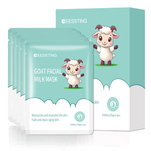 OEM/ODM ingrédient végétal coréen soin du visage éclaircissant hydratation en profondeur rétrécissement des Pores feuille de blanchiment du visage masque au lait de chèvre - Product Image 4