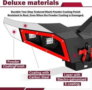 Nhà Máy Giá phía trướ<span class=keywords><strong>c</strong></span> Pickup Truck Bumper Fit 2005-2015 TOYOTA tacoma 2nd Gen đượ<span class=keywords><strong>c</strong></span> trang bị với skid tấm, 4x18 Wát đèn LED - Product Image 5