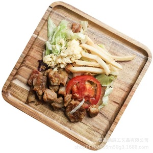 Bandeja Cuadrada de Madera de Acacia Pengzhan Crafts 30x20cm, Bandeja Resistente para Servir Alimentos, Uso Doméstico - Product Image 4