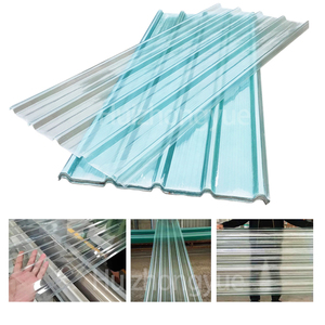 Plaques de toiture en <span class=keywords><strong>polycarbonate</strong></span> transparent ondulé solide pour carport, couverture de tuiles en FRP, panneau en plastique pour serre - Product Image 3