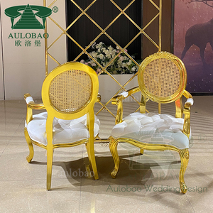 เก้าอี้ทำจากหนังกรอบไม้เฟอร์นิเจอร์โรงแรมเก้าอี้สูงบัลลังก์สำหรับงานแต่งงาน - Product Image 3