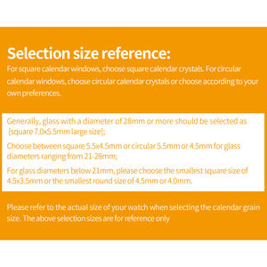 1 pezzo ciclope vetro quadratino rotondo vetro con lente orologi negozio di cristallo accessori accessori parti orologio - Product Image 6