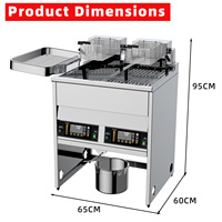 Friteuses électriques pour restaurants de Philadelphie, machine à frire les aliments, friteuse à poulet, empanadas, frites, friteuse à gaz commerciale