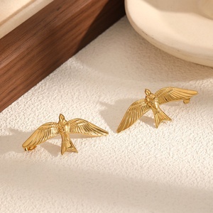 Nuevos Pendientes de Acero Inoxidable con Forma de Golondrina, Joyería Antideslustre, Diseño Lindo - Product Image 5