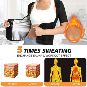 ชุดซาวน่าสำหรับผู้หญิงขายดี ผ้าระบายอากาศ ชุดออกกำลังกาย ชุดกระชับสัดส่วน ช่วยเผาผลาญไขมัน เสื้อออกกำลังกาย - Product Image 3