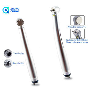 Turbina de aire autoluminosa LED dorada de titanio personalizada de alta calidad, pieza de mano <span class=keywords><strong>Dental</strong></span> eléctrica de alta velocidad - Product Image 1