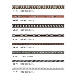 Bande de bordure pour guitare en bois avec bord incrusté et design patchwork en placage - Accessoires pour guitare - Product Image 1