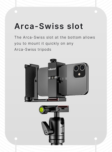 <span class=keywords><strong>Ulanzi</strong></span> <span class=keywords><strong>uurig</strong></span> R076ที่จับอลูมิเนียมอัลลอยด์ขนาดกะทัดรัดสำหรับสมาร์ทโฟนและกล้อง DSLR มิลเลอร์เลสคุณสมบัติป้องกันการสั่นไหว - Product Image 5