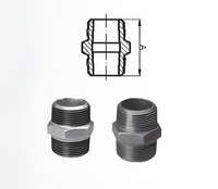 Raccord hexagonal égal en fonte malléable classe 150, directement de l'usine |   Raccord fileté mâle résistant à la corrosion pour tuyauterie industrielle