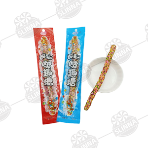 Caramelle Gommose Halal Colorate e Divertenti a Bastoncino Lungo, Mini <span class=keywords><strong>Perle</strong></span> Arcobaleno Rivestite, Snack Novità per Bambini in Confezione - Product Image 3