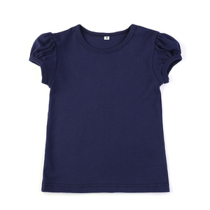 2026 Boutique <span class=keywords><strong>maglietta</strong></span> personalizzata con maniche a sbuffo in cotone 100% bianco t-Shirt estive da bambina t-Shirt - Product Image 6