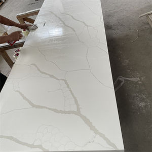 2026 Fabrika Toptan Tedarikçisi Yapay Calacatta Beyaz Kuvars Taş Levhalar Mutfak Tezgahı İçin Uygun Fiyat - Product Image 4