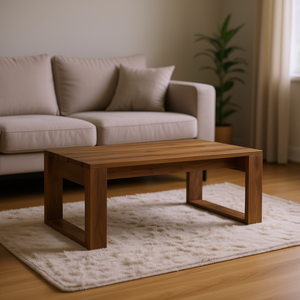 Modern Smoked Oak Engineered Wood Coffee <b>Table</b> <b>Brown</b> Durable Living Room Furniture - Product Image 2