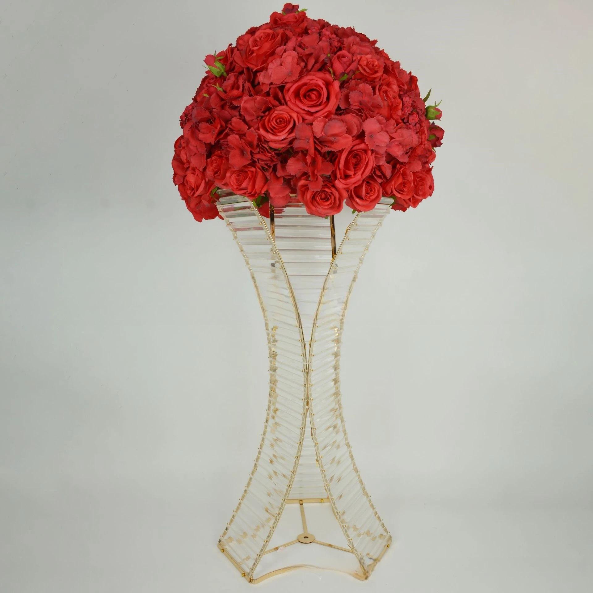 gold tall centerpieces for wedding table