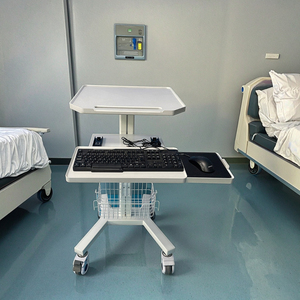 Stazione di lavoro di alta qualità regolabile in altezza Mobile medicale Trolley Tablet VESA ospedale carrello per clinica dentale - Product Image 4